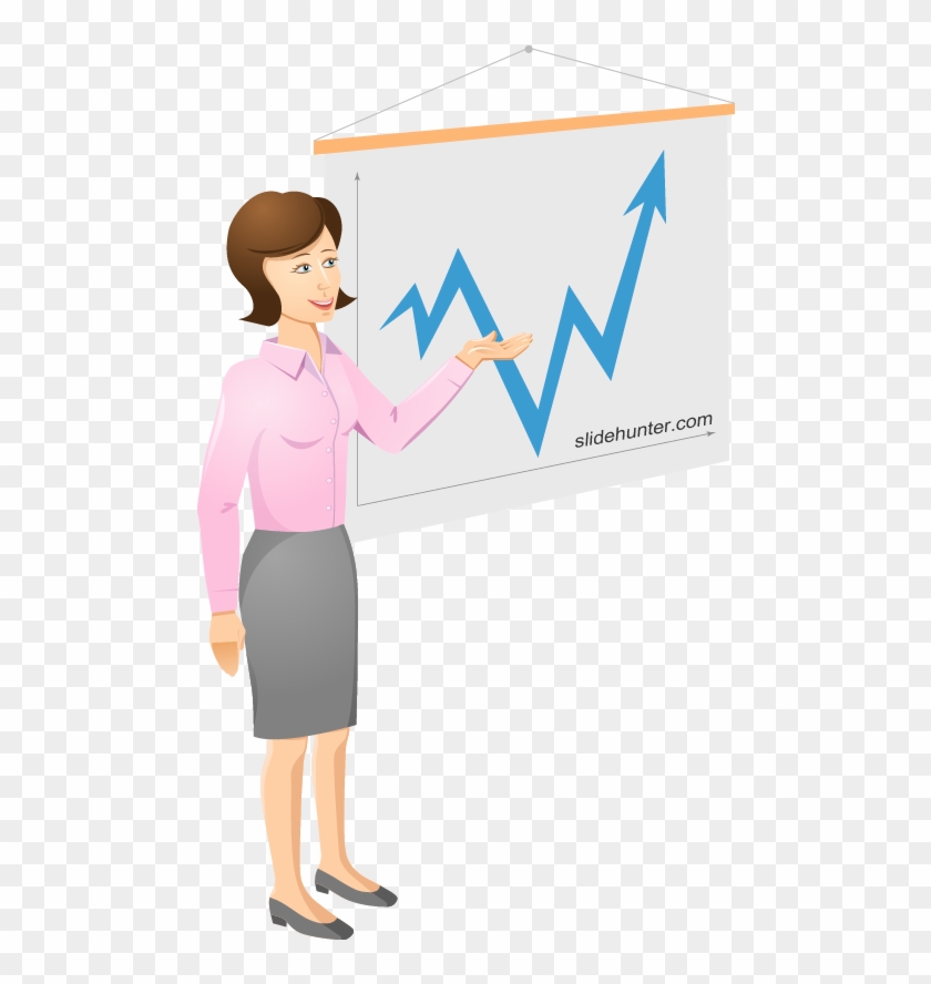 Free Vector Business Woman Vector Presentation - Cartoon, HD Png Download -  545x907(#1369342) - PngFind