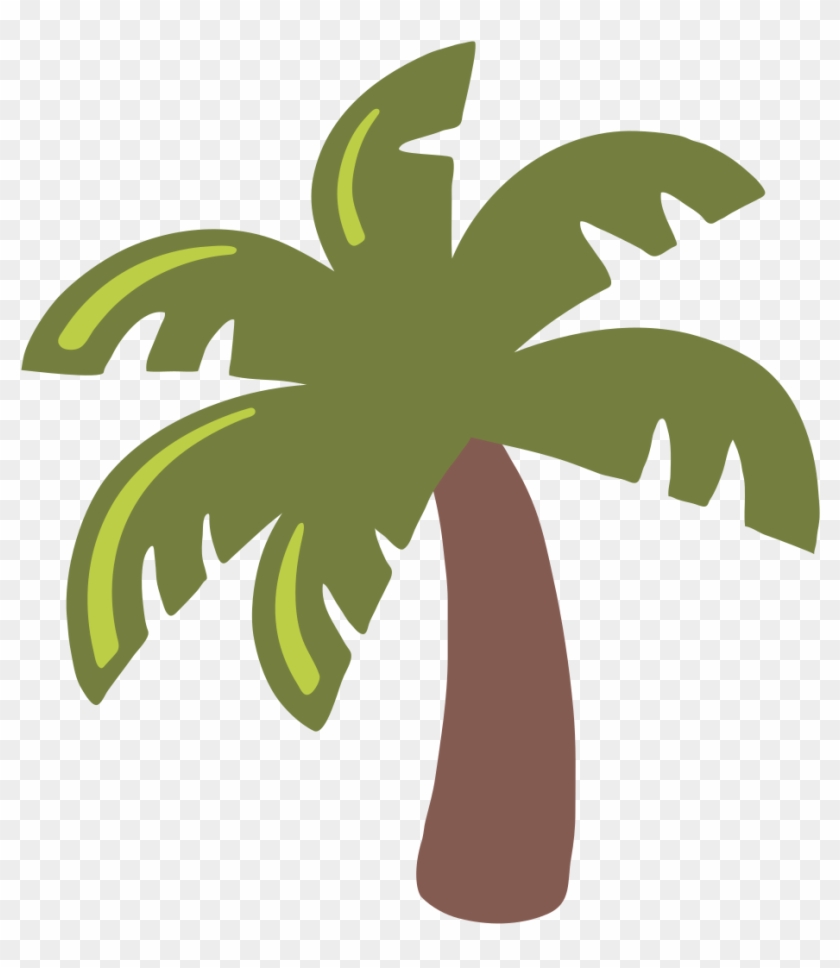 1024 X 1024 4 - Palm Tree Emoji Black And White, HD Png Download