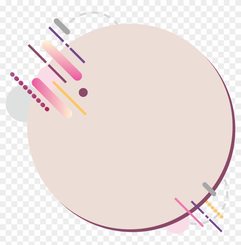 Light Pink Circle Banner With Top Bottom Diagonal Abstract - Circle, HD Png  Download - 1925x1862(#1383820) - PngFind