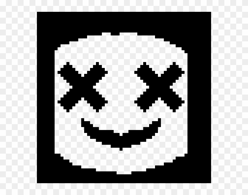 Marshmello - Pixel Art, HD Png Download - 590x580(#1387764) - PngFind
