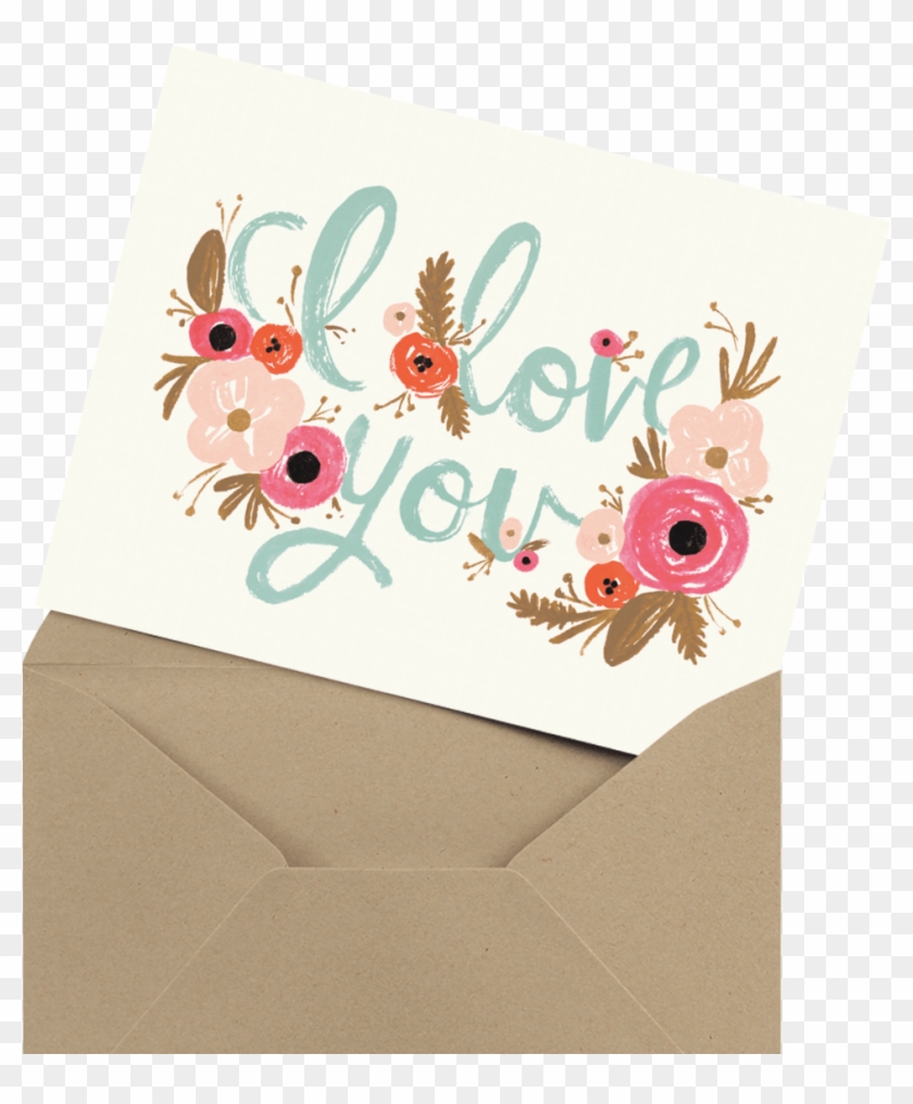 Beautiful Floral I Love You Wedding Anniversary Card - Cartoon, HD Png  Download - 1200x1200(#145501) - PngFind