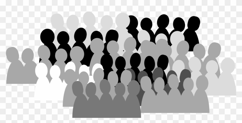 Concert Crowd Silhouette Png - Crowd Of Animated People, Transparent Png -  1920x960(#146077) - PngFind