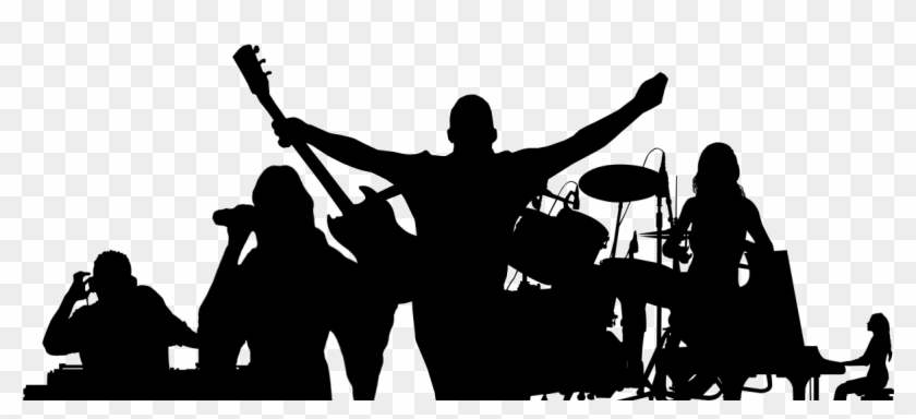 Silhouette Crowd Mobile Music Silhouette No Background Hd Png Download 1200x500 146123 Pngfind