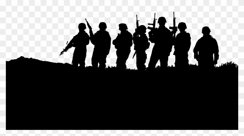 Silhouettes Clipart Prior - Silhouette Of Soldiers Transparent, HD Png