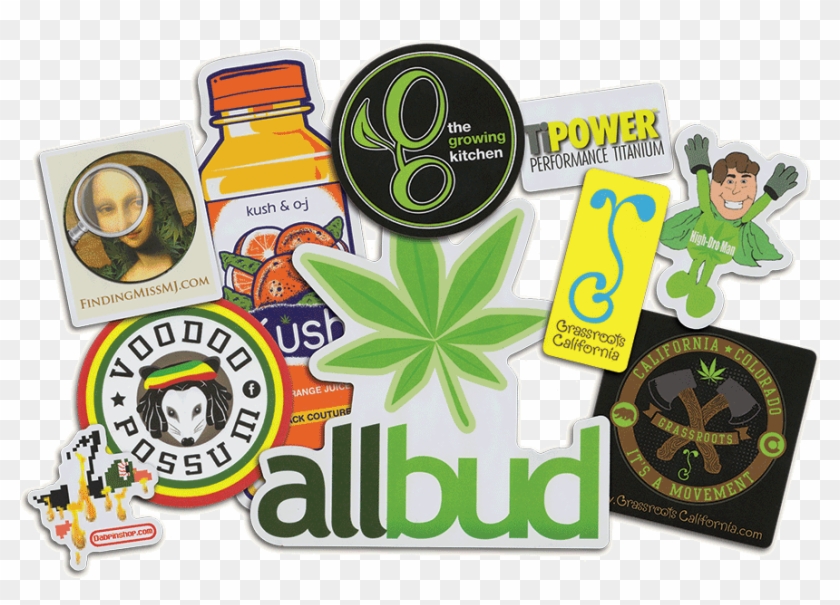 Marijuana Product Dispensary Stickers Custom Printed - Cannabis