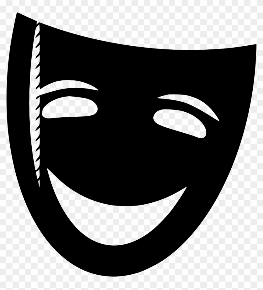 White Theatre Masks Icon Free White Mask Icons - Smile Mask Icon Png ...