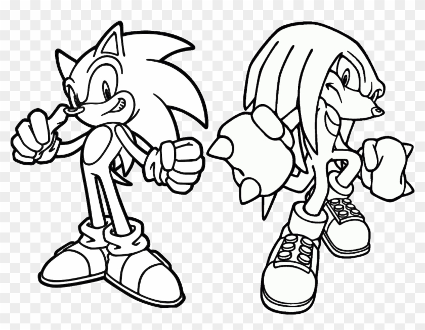 Sonic Knuckles Coloring Pages With Sonic Knuckles Coloring Sonic With 