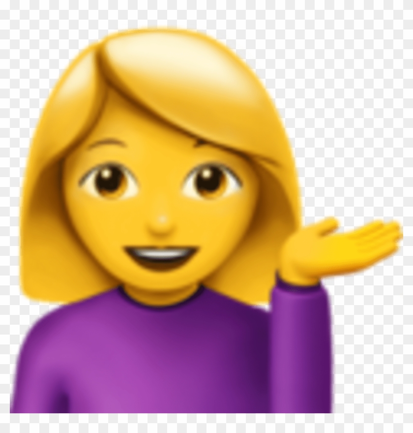 girl with hand out emoji