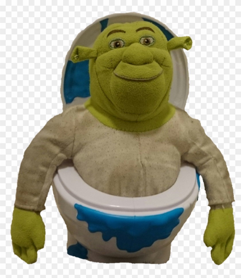 If Yall Wanna Meme The Shrek Coming Out The Toilet - Stuffed Toy, HD Png  Download - 932x1037(#1443371) - PngFind