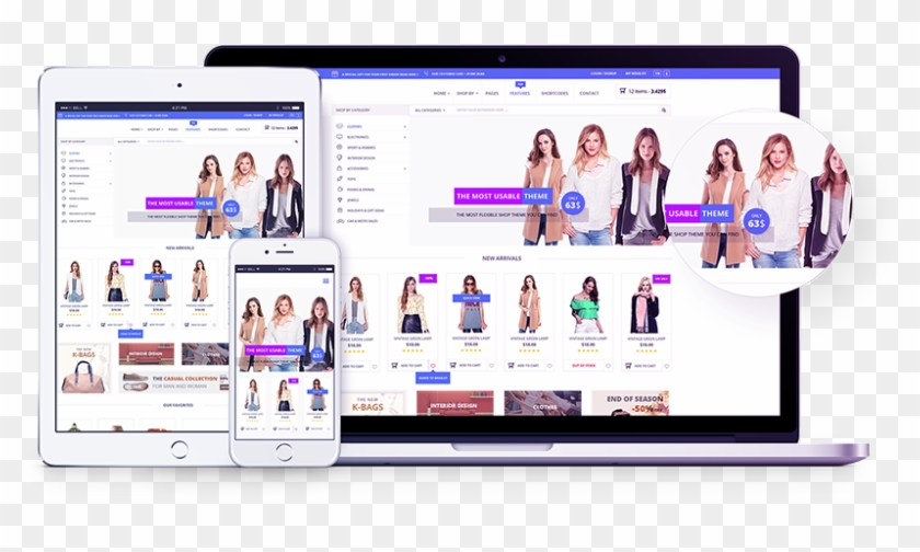 Mockup Website On Laptop, HD Png Download