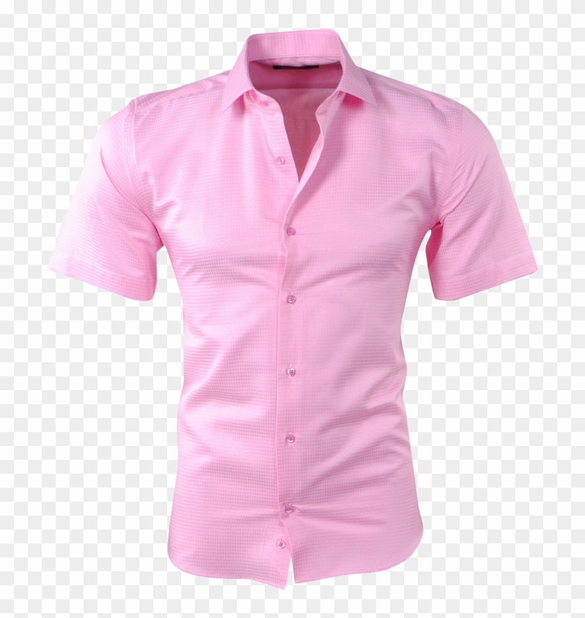 Men Short Sleeve Shirt - Pink Shirt Men 