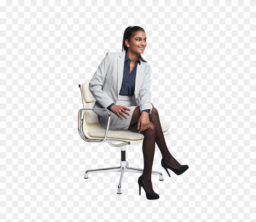 Indian Woman In White Chair Lady Sitting On A Chair Png