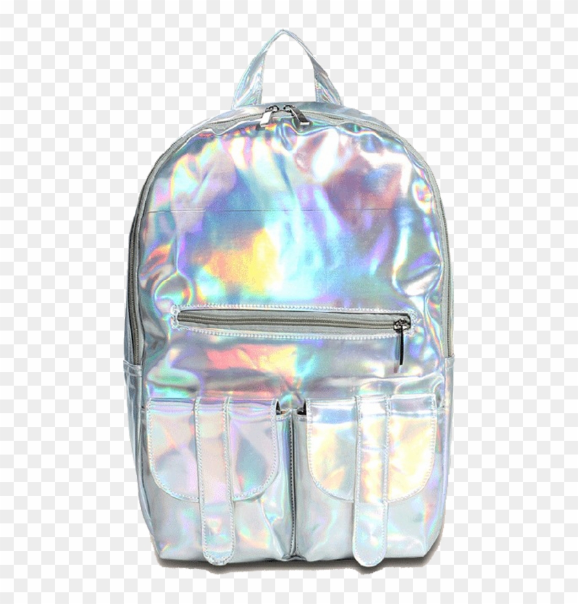 clear holographic backpack