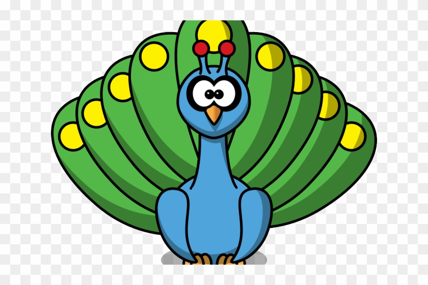 Peafowl Clipart Beautiful Peacock - Peacock Cartoon, HD Png Download -  640x480(#1482644) - PngFind