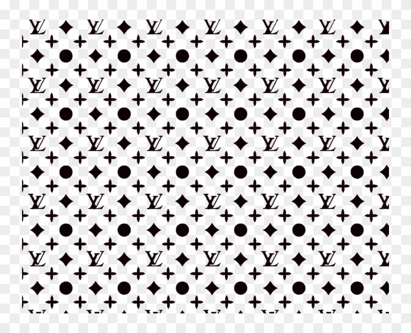 Lv Louis Vuitton Black Pattern Seamless Image PNG