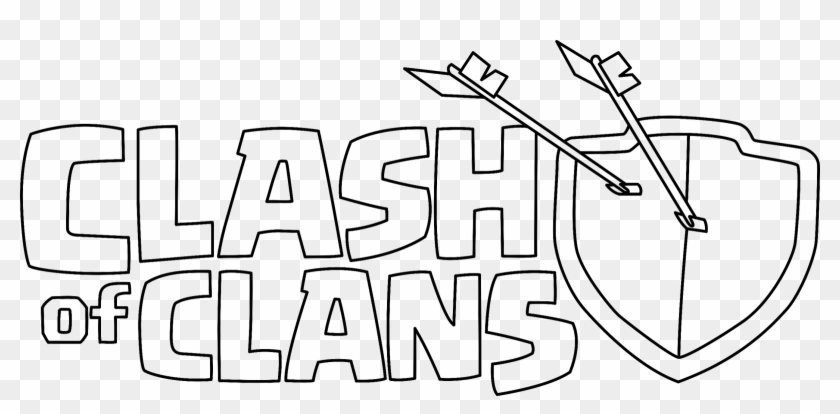 Super Clash Of Clans Logo Drawing, HD Png Download - 1600x713(#1496877 KU-95
