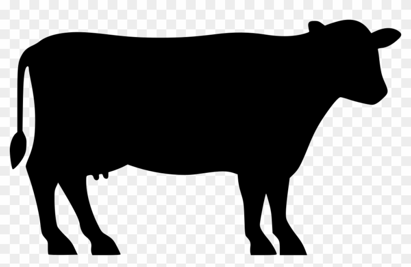 Dairy Cow Svg Png Icon Free Download 477854 Onlinewebfonts Cow Silhouette Png Transparent Png 980x592 1496934 Pngfind