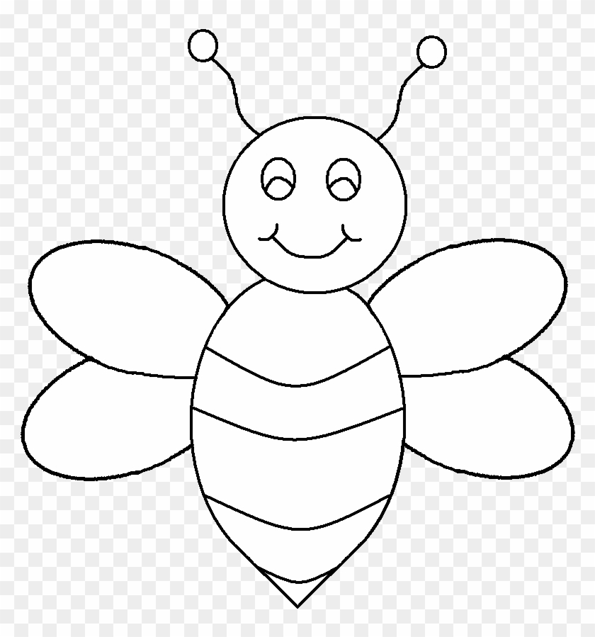 Bee Black And White Image Of Bee Clipart Black And - Bee Clipart Pngblack  And White, Transparent Png - 804X857(#1499287) - Pngfind