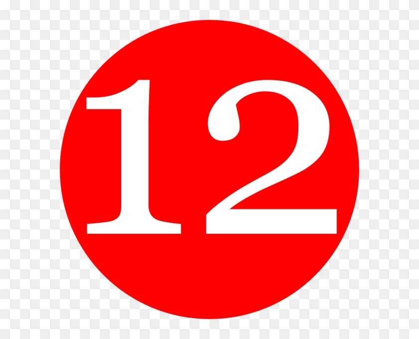 Number 12 Clipart Blue Rounded Rectangle With Number - Red Number 12, HD  Png Download - 600x600(#150614) - PngFind
