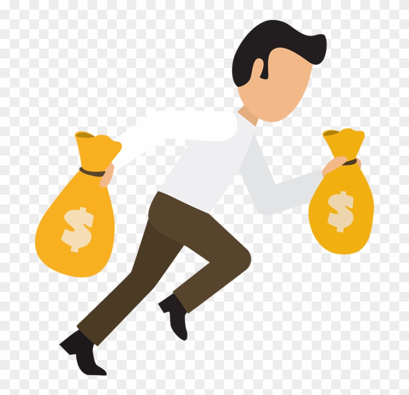 Money Clipart Business - Cartoon Person With Money Png, Transparent Png -  700x740(#151474) - PngFind