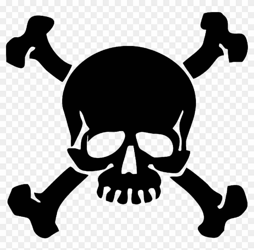 Skull And Crossbones Decal, HD Png Download - 1000x936(#156027) - PngFind