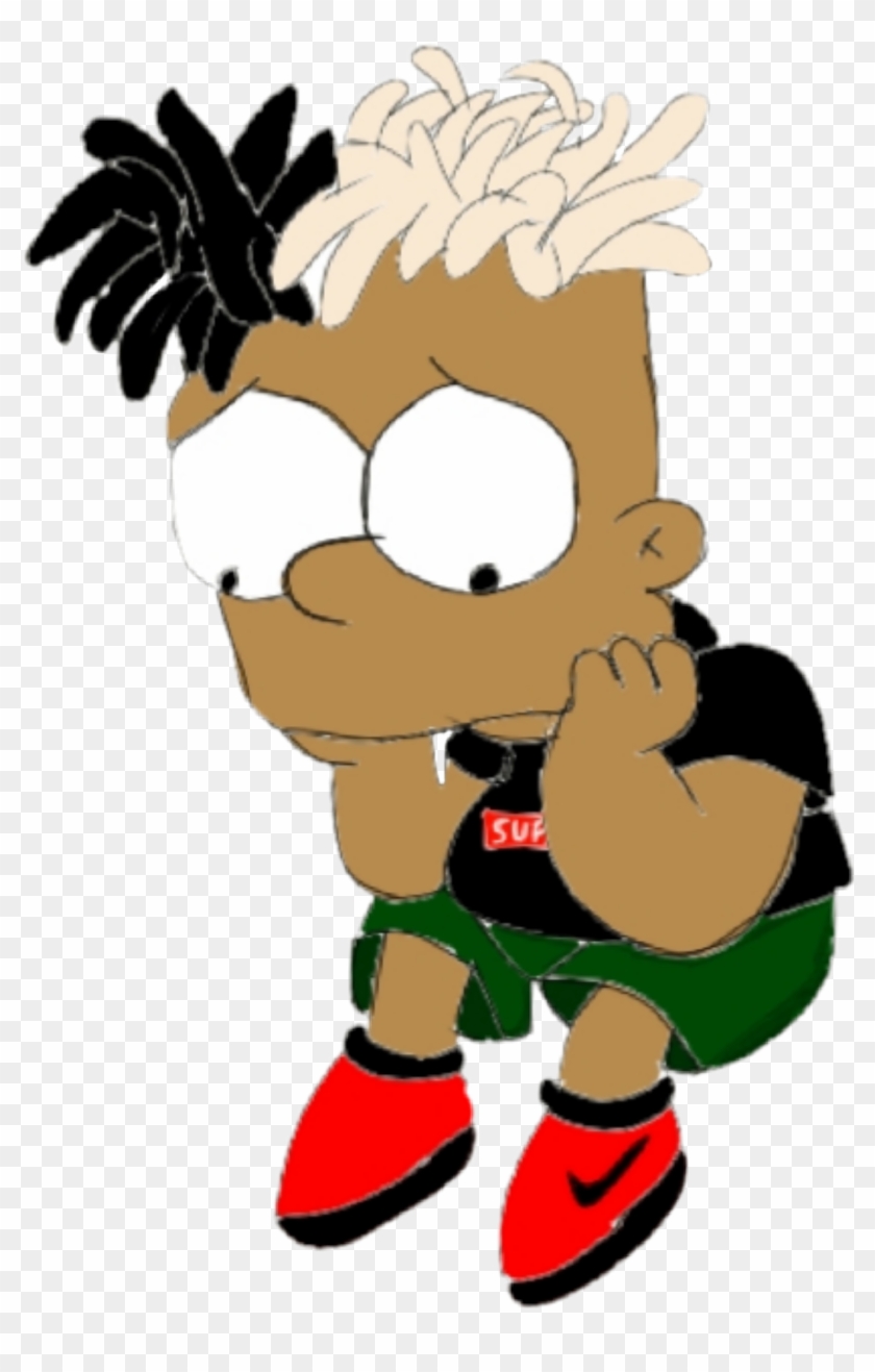 Download Sad Bart Simpson Black Background Wallpaper