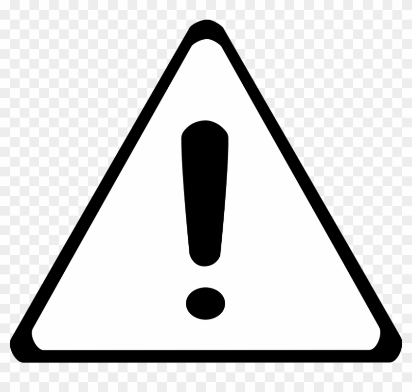 Caution Sign Black And White, HD Png Download - 600x525(#156549) - PngFind