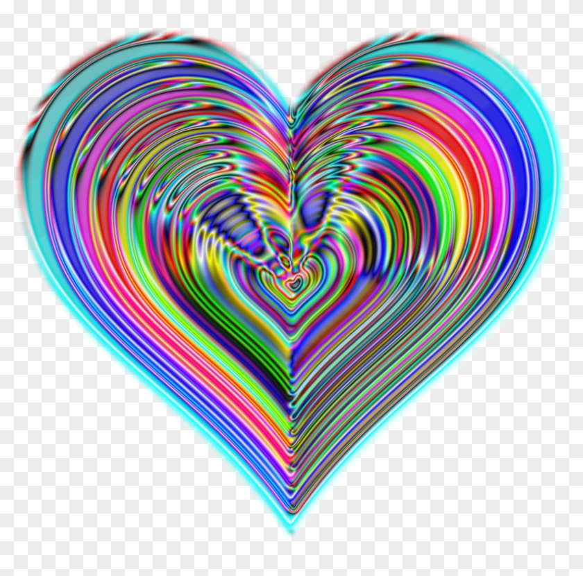 Rainbow Colored Hearts