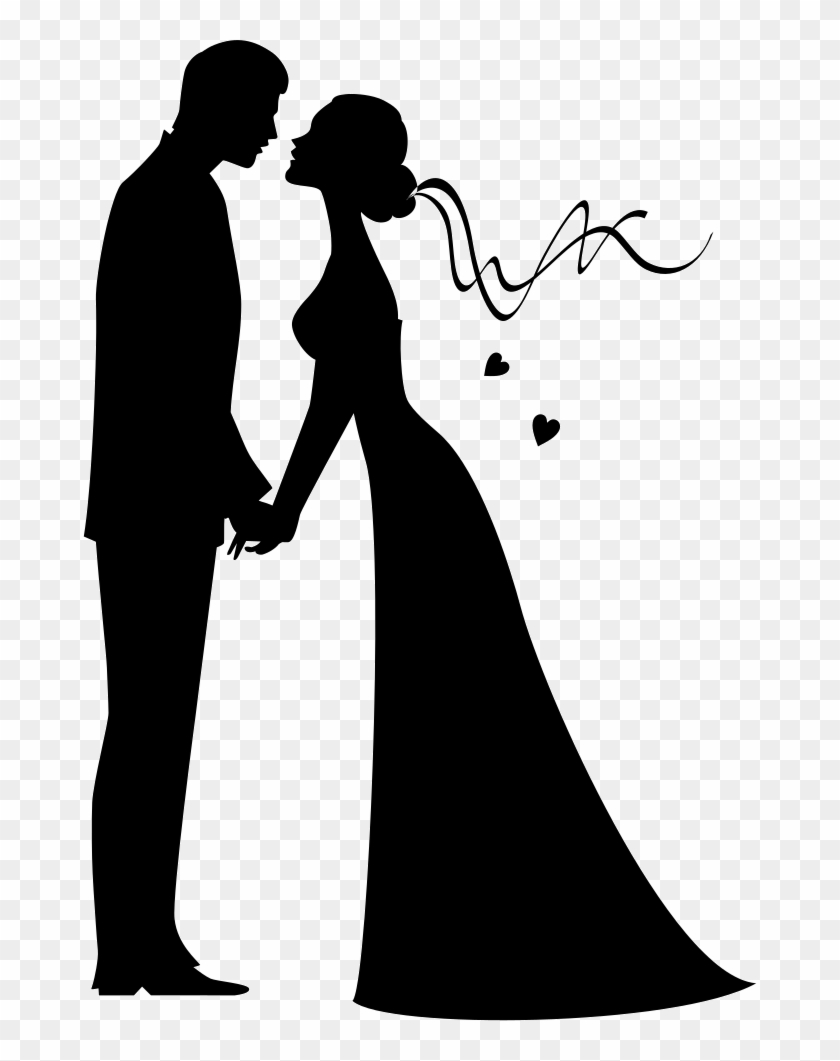 Bride And Groom Kissing Silhouette Hd Png Download 673x981 1524813 Pngfind