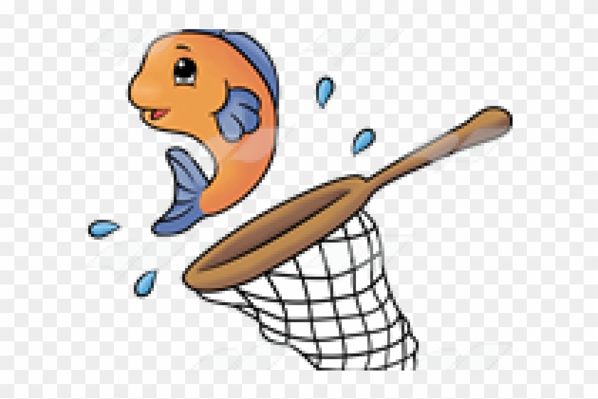 Fishing Net Clipart - Fish In A Net Clipart, HD Png Download
