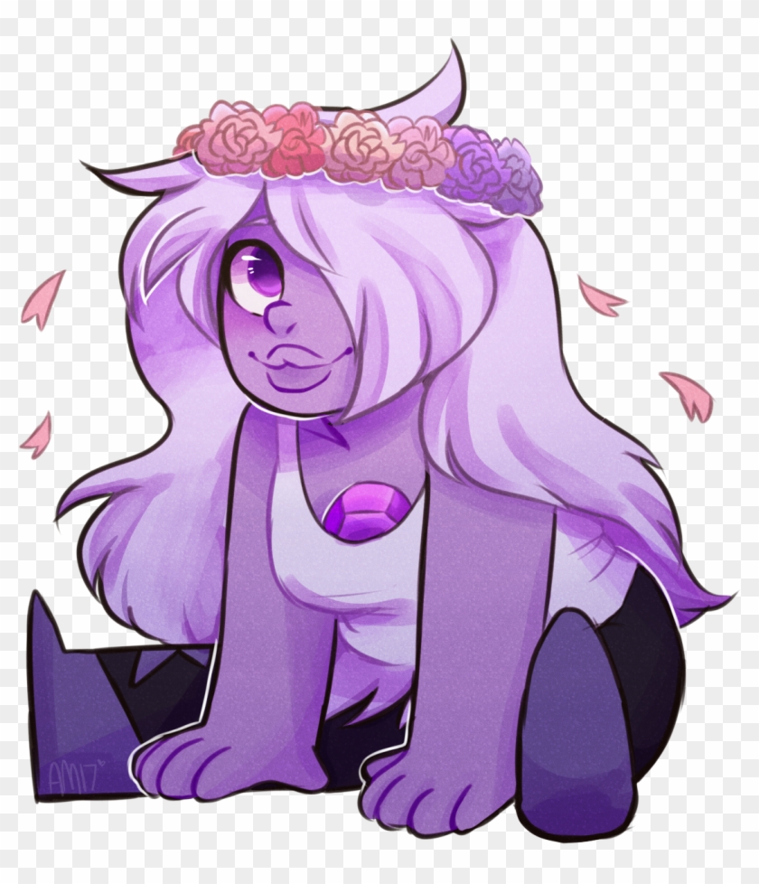 Flower Crown Amethyst For Commander Lapis Steven Universe Amethyst Fanart Hd Png Download 1177x1285 1528548 Pngfind