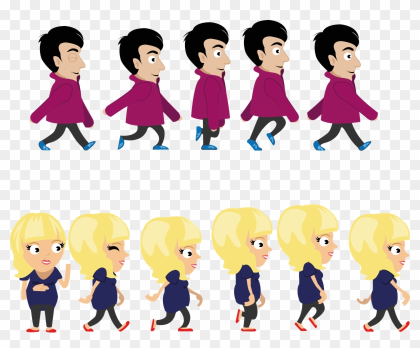 Walk Cycle - Walk Cycle Animation Png, Transparent Png -  1600x1250(#1531975) - PngFind