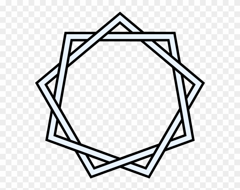 Download 9-2 Star Polygon Interlaced - Easy Mandala Vector Png, Transparent Png - 610x600(#1533525) - PngFind