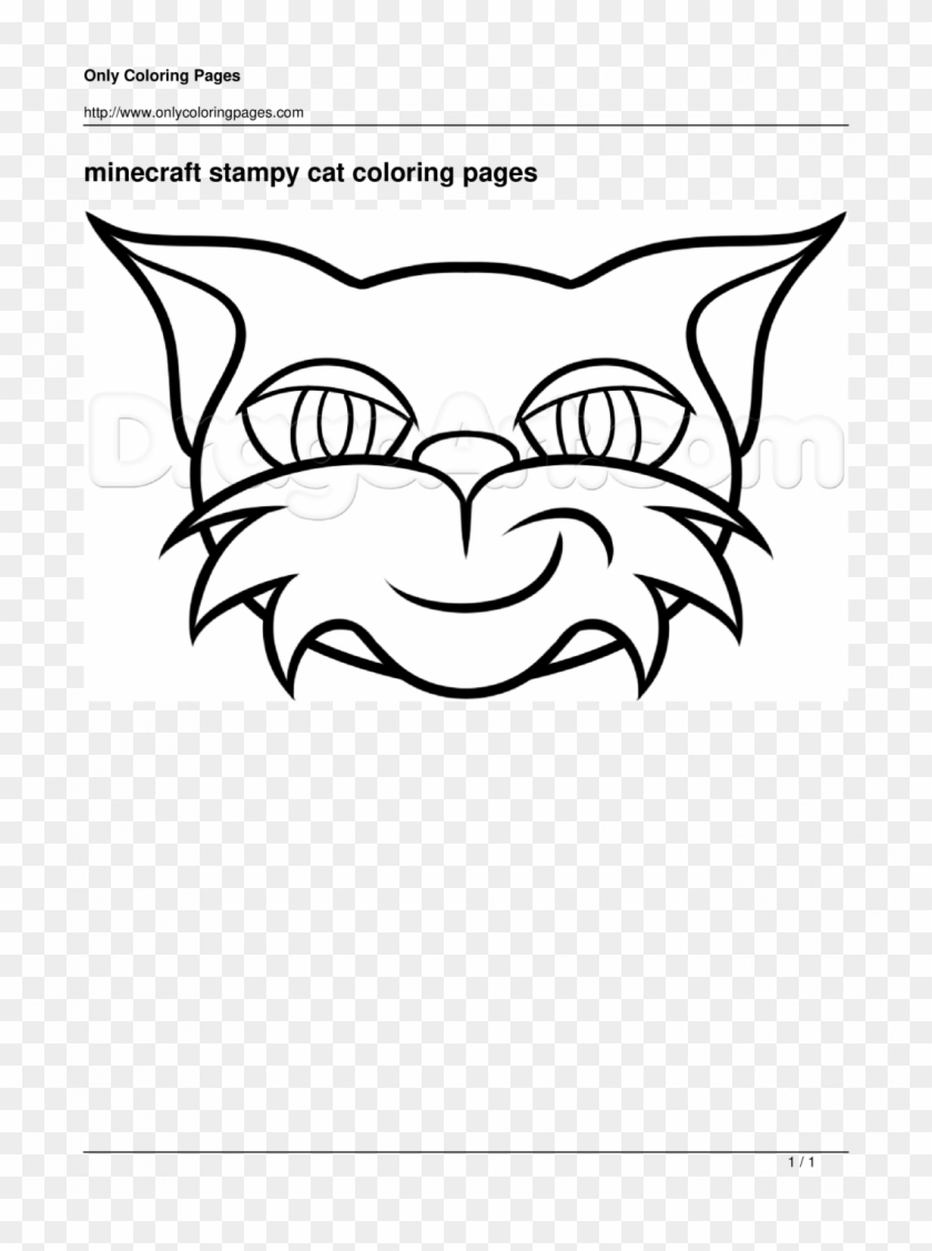 Postage Stamp Coloring Page Mr Stampy Cat Stampylongnose Step By Step Drawing Hd Png Download 1084x1403 1536534 Pngfind