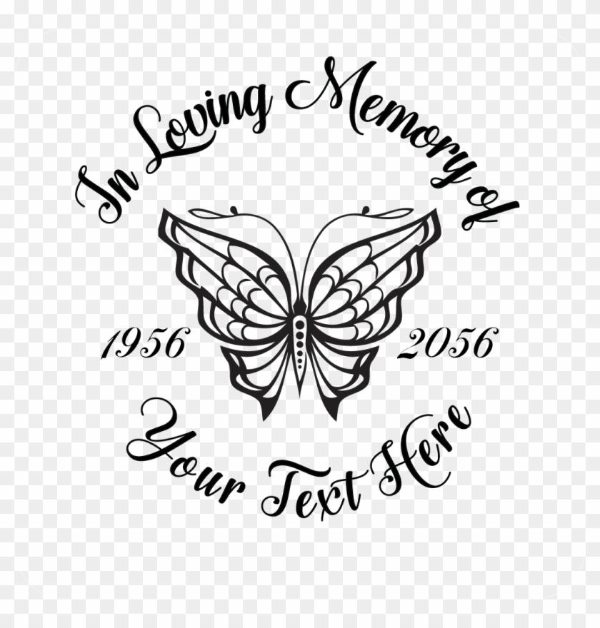 Butterfly decal, Loving, In loving memory