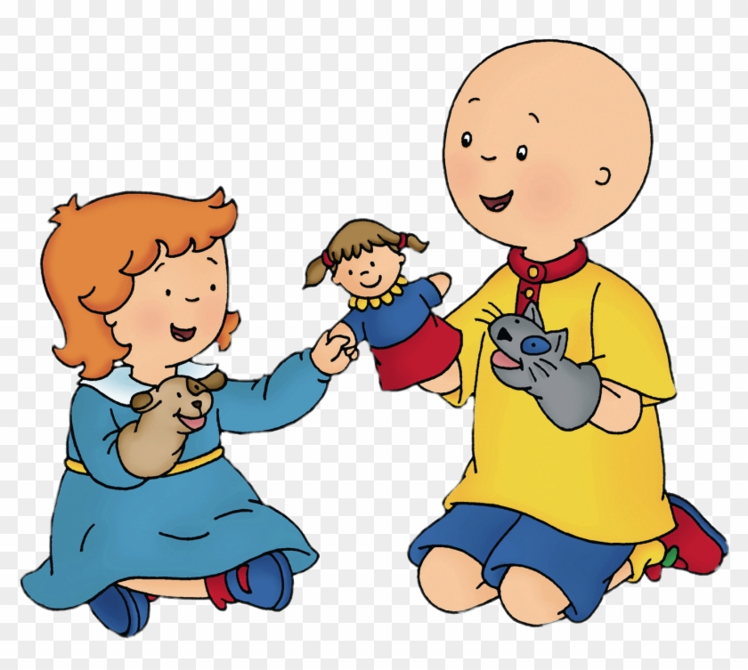 Caillou And Rosie Playing With Hand Puppets Caillou Family