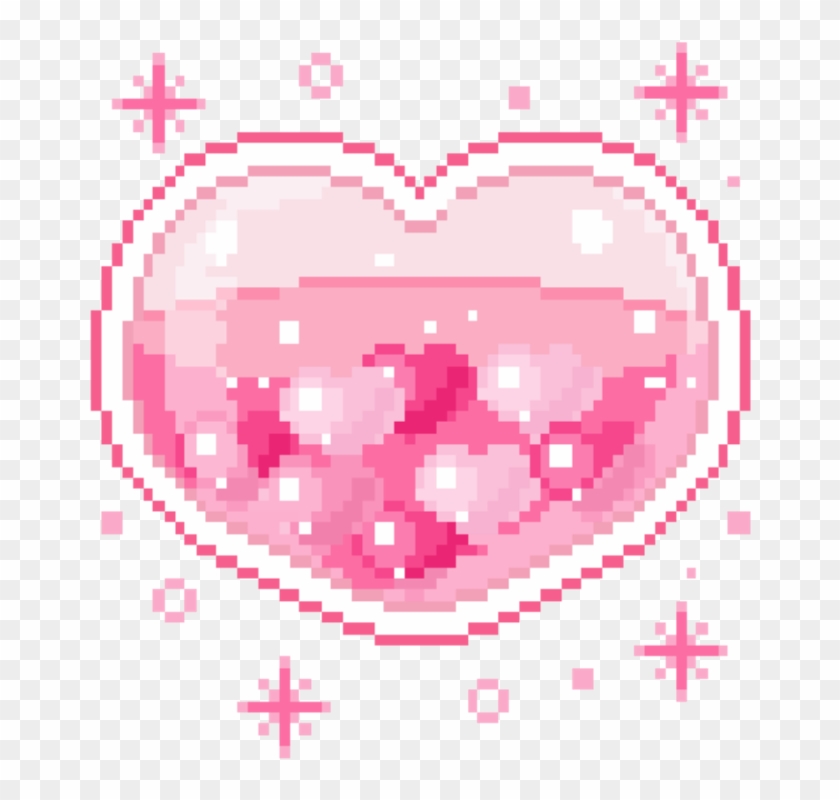 Freetoedit Cute Kawaii Pixel Pastel Heart Transparent - galaxy heart transparent background