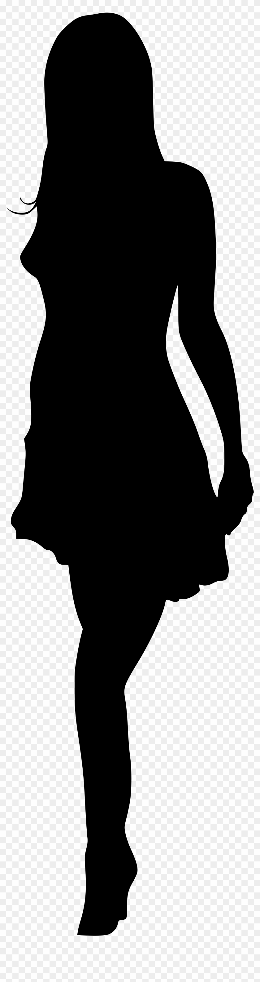 File - 1silhouette Female - Siluetas De Mujeres Jovenes, HD Png