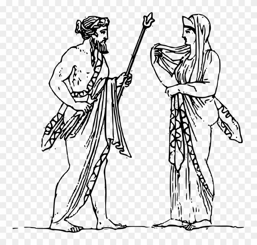 Image Black And White Stock Zeus Greek God At Getdrawings Zeus And Hera Drawing Hd Png Download 757x7 Pngfind