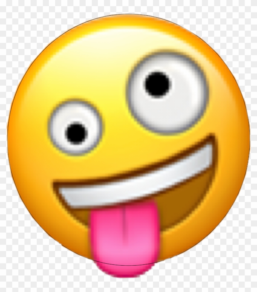 Freetoedit Remixit Emoji Iphone Funny Lol - Crazy Face Emojis, HD Png  Download - 333x350(#1582928) - PngFind