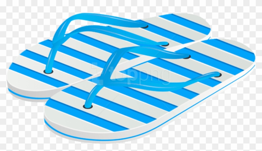 Beach Flip Flops Png - Blue Flip Flop Png, Transparent Png - 850x461 ...