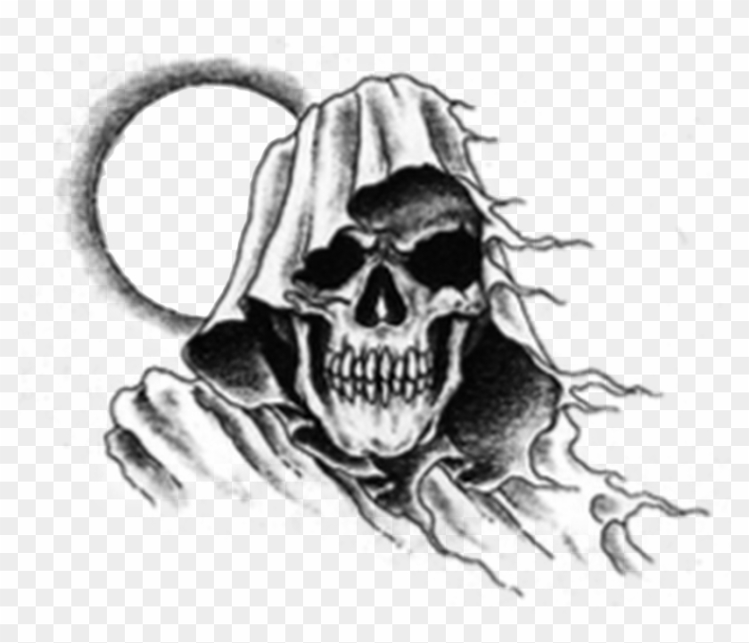 Chest Tattoo Transparent Png - Grim Reaper Head Tattoo, Png Download - 900x900(#161313) - PngFind