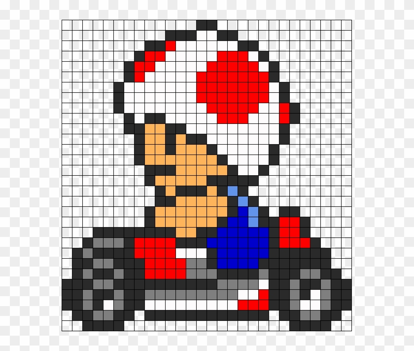 Perler PIxel Bead Art ~ MARIO KART Princess Bowser Toad Luigi