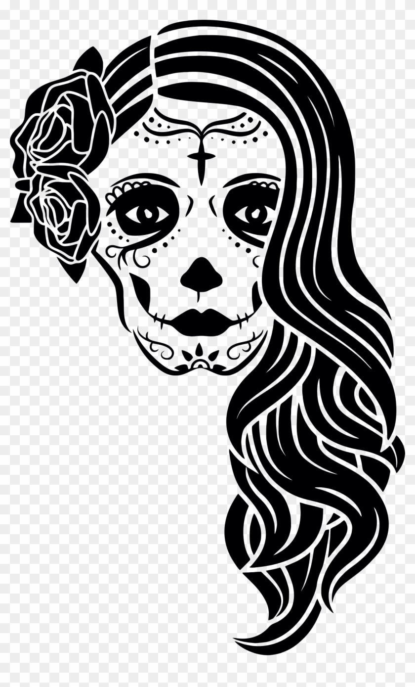 Big Image - Catrina Blanco Y Negro, HD Png Download - 1438x2310(#1611406) -  PngFind