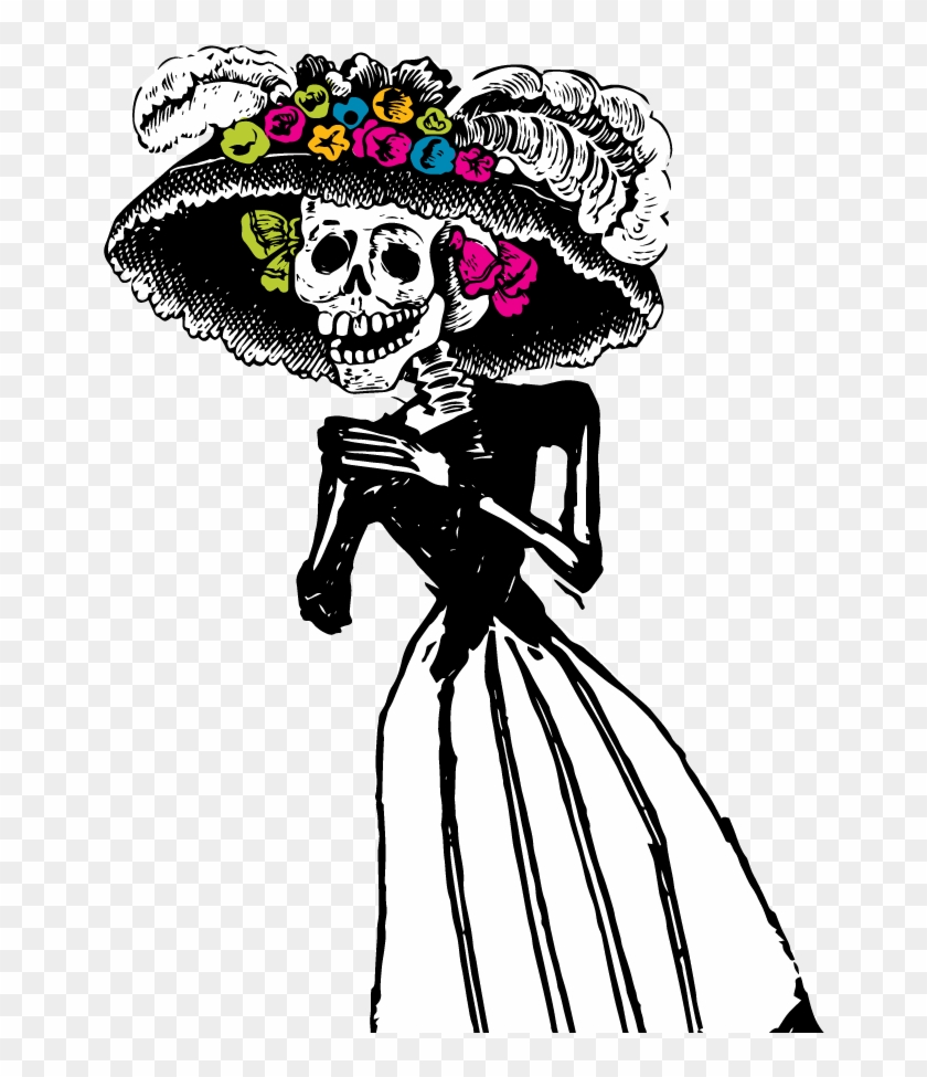 661 x 900 1 catrinas blanco y negro hd png download 661x900
