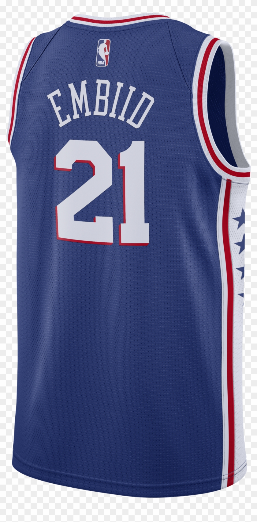 Philadelphia 76ers Men S Blue Joel Embiid Swingman Sports Jersey Hd Png Download 2000x2000 1616619 Pngfind