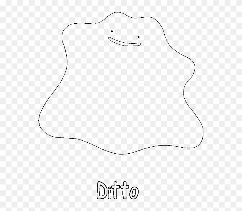 Ditto Pokemon Coloring Page Line Art Hd Png Download