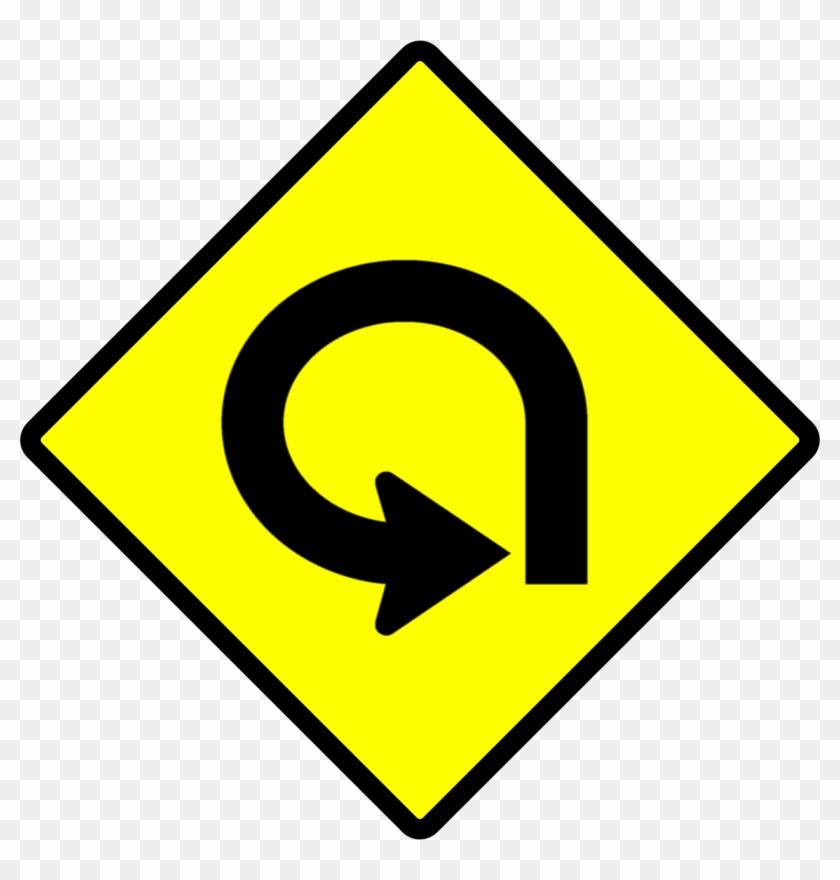 Turn Sign Transparent Indonesia New Road Sign 1k - Traffic Sign U Turn, HD Png Download ...