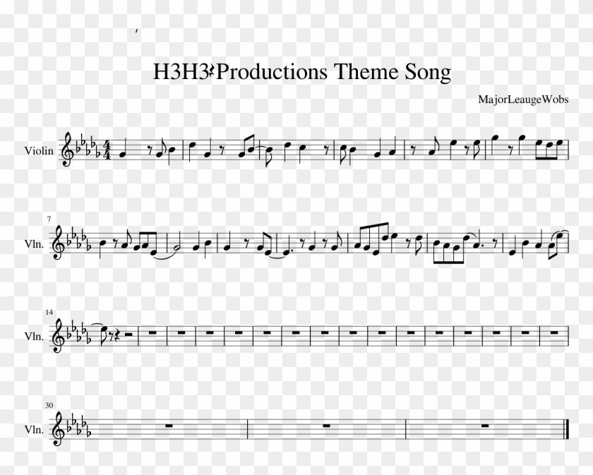 H3h3 Productions Theme Song Sheet Music Composed By Ugly - 