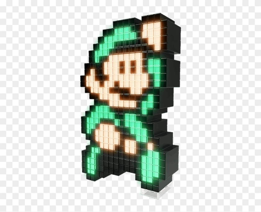 Luigi Pixel Pals 8-bit Light Up Decoration - Super Mario, HD Png